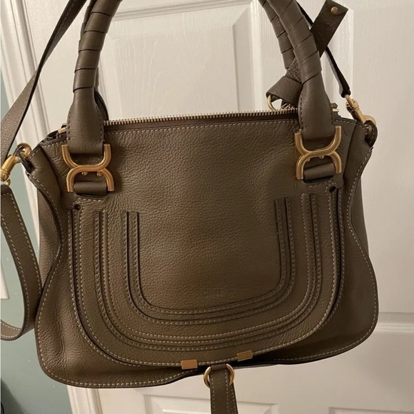 Chloe Marcie Medium Satchel Bag Hunter NWT - Picture 4 of 5